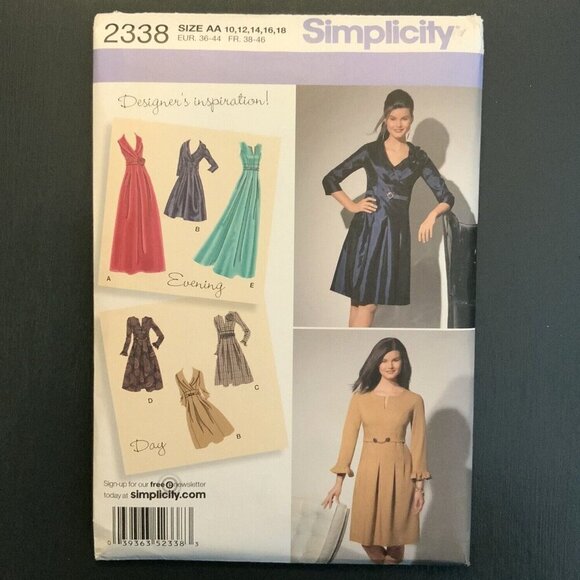 Uncut Simplicity 2338 Misses Dress Pattern Sizes 10-18 - Picture 1 of 3